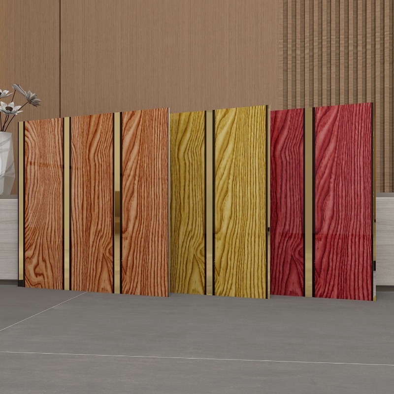 Pvc Panel Background - Panel Dinding Kayu Mewah dengan Lis
