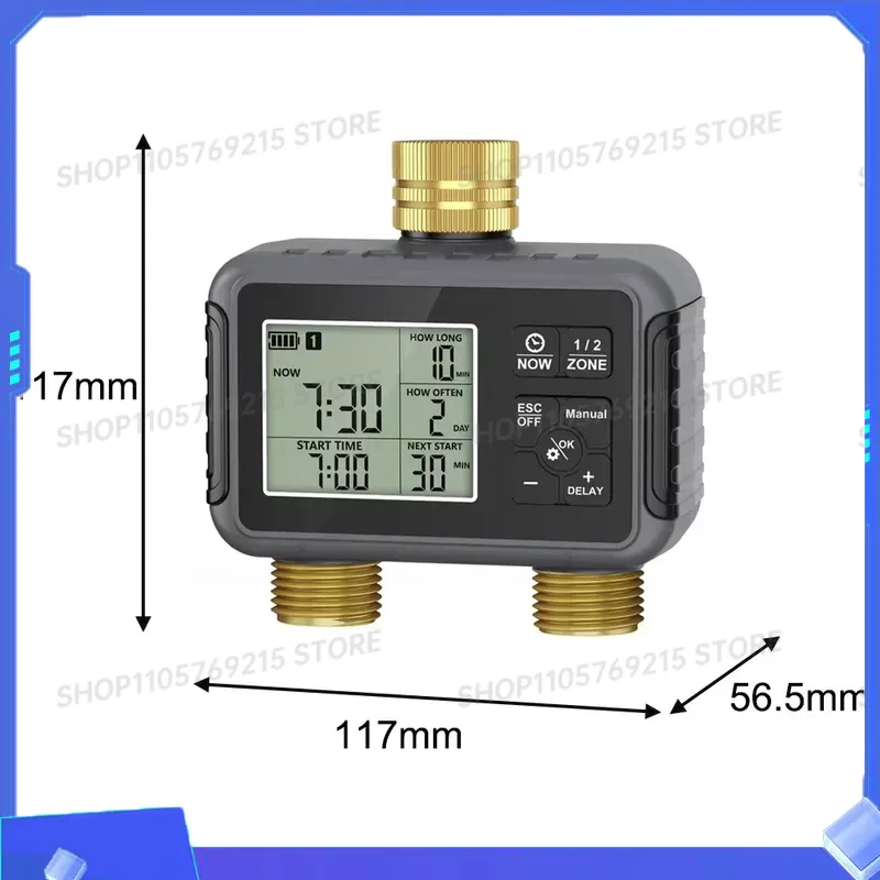 Timer Dual Outlet - Pengontrol Air Cerdas Pengatur Waktu Irigasi
