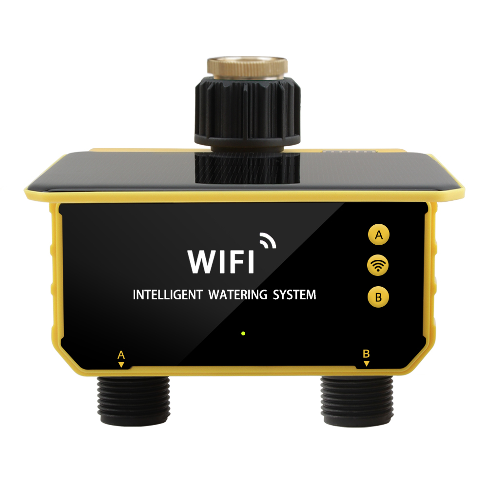 Timer Dual Outlet - Pengontrol Irigasi Tetes Otomatis WiFi Tenaga