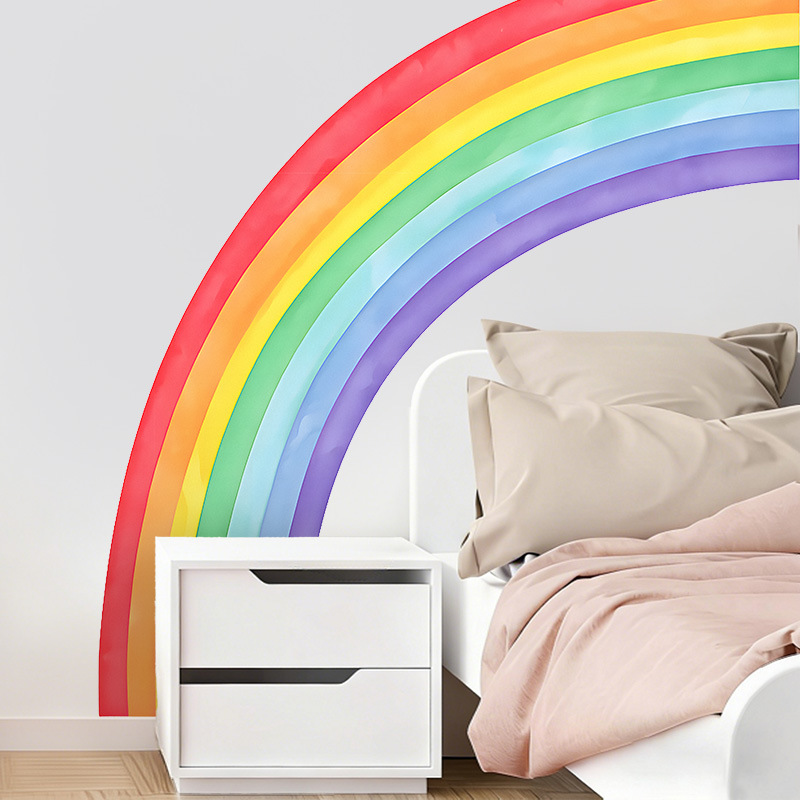 Stiker Dinding Pelangi Besar S - Pvc Panel Background ulasan dan harga